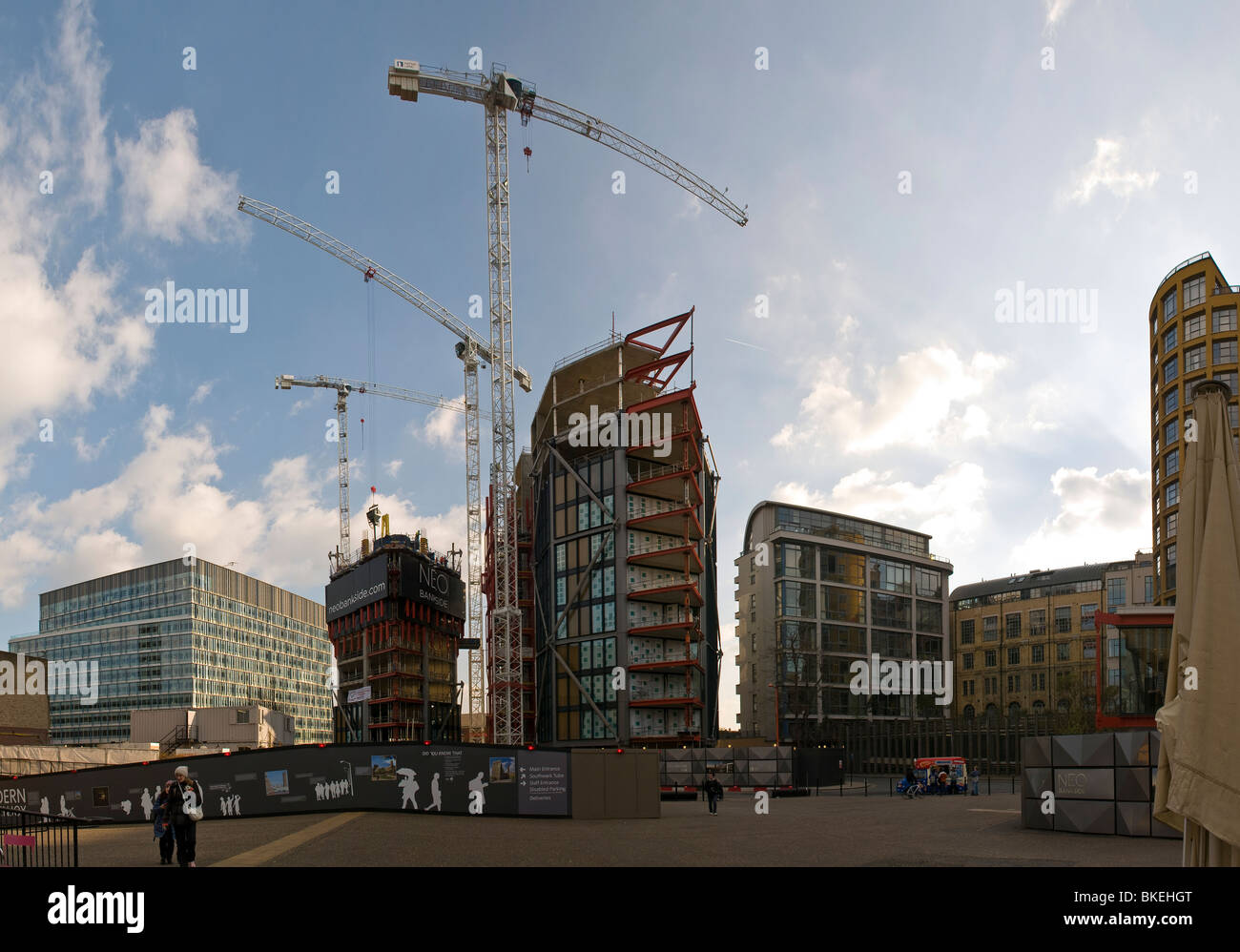 New building projects at Bankside, London, UK Stock Photo