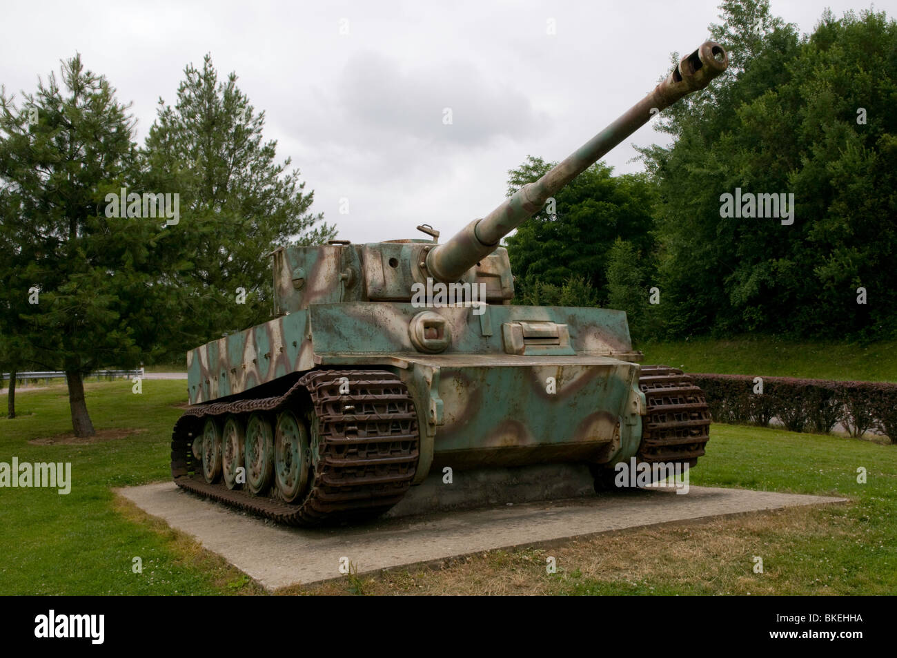 Tiger tank near Vimoutiers Normandy France Stock Photo