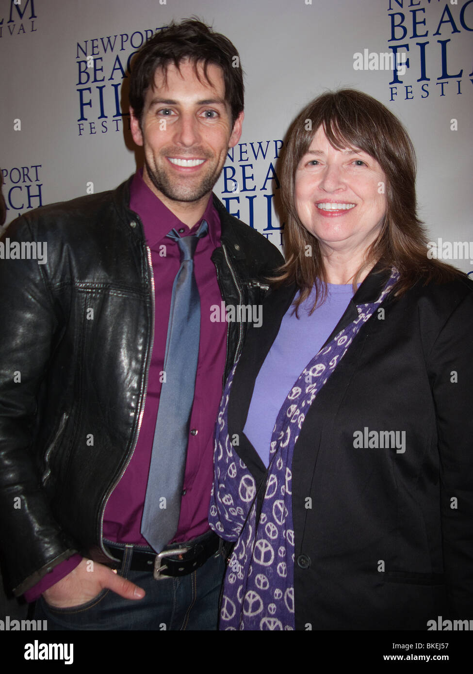 Actor Jordan Belfi and executive producer Rebecca Reynolds Stock Photo -  Alamy