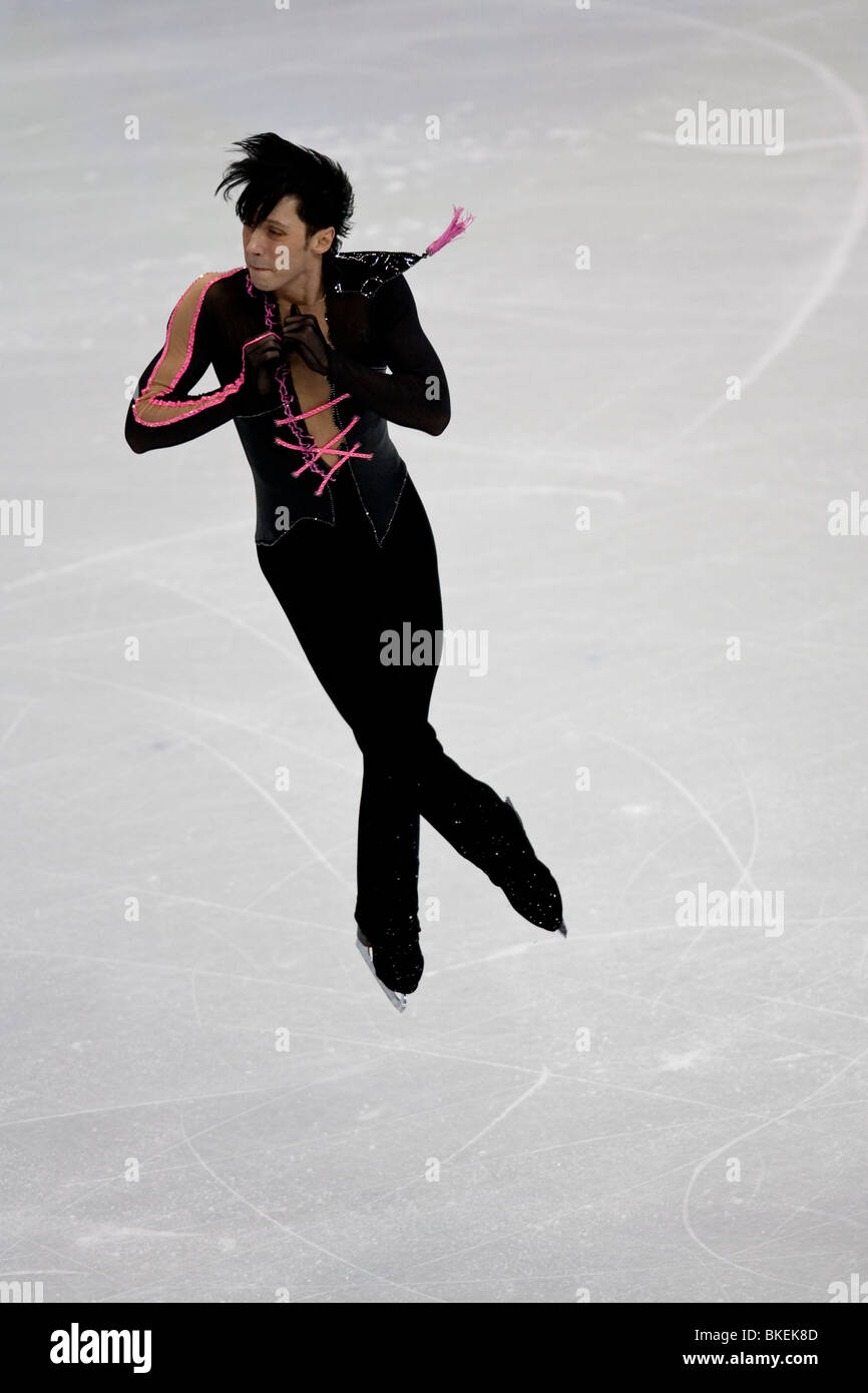 Johnny Weir (USA) competing in the Figure Skating Men's Short at the