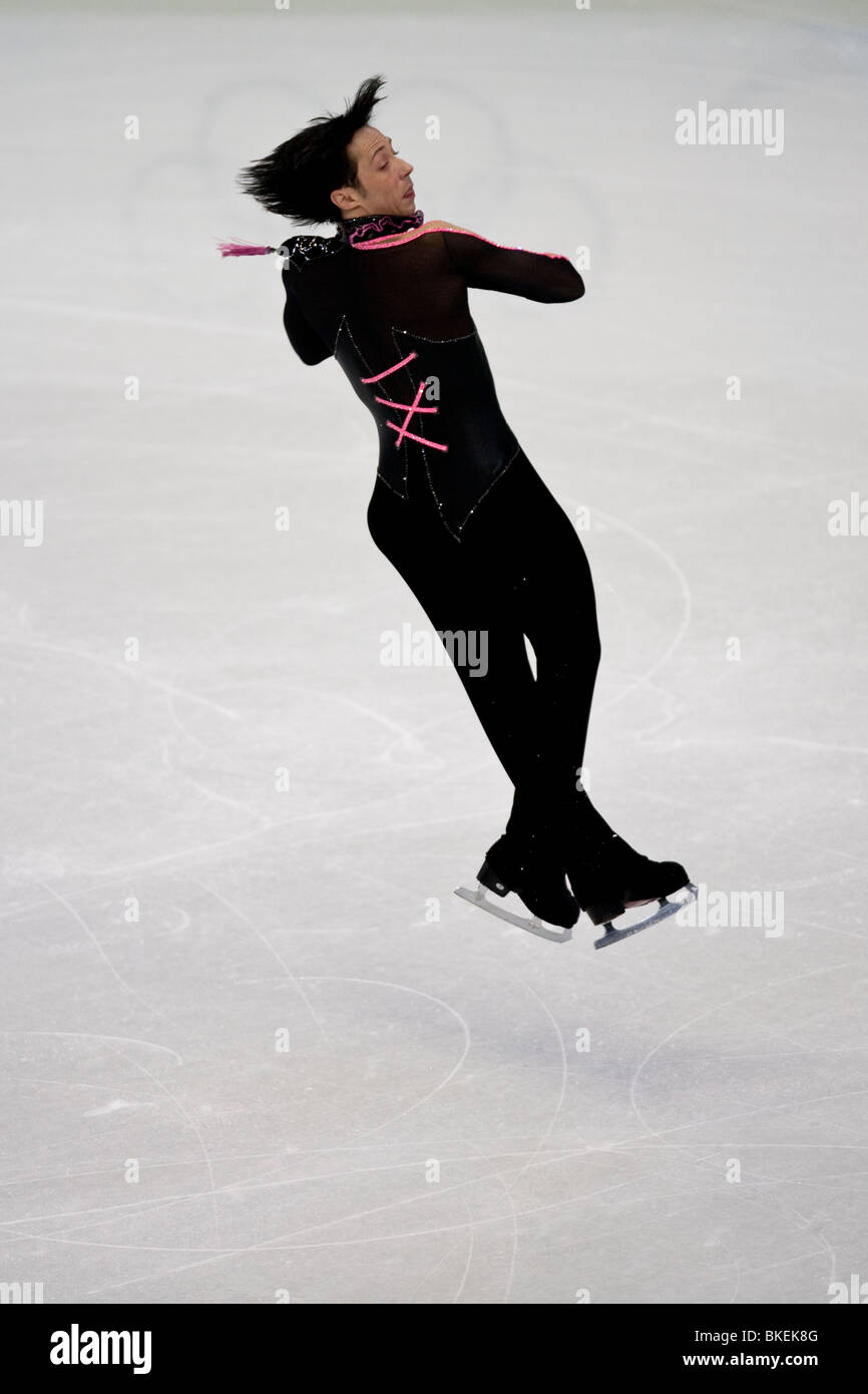 Johnny Weir (USA) competing in the Figure Skating Men's Short at the