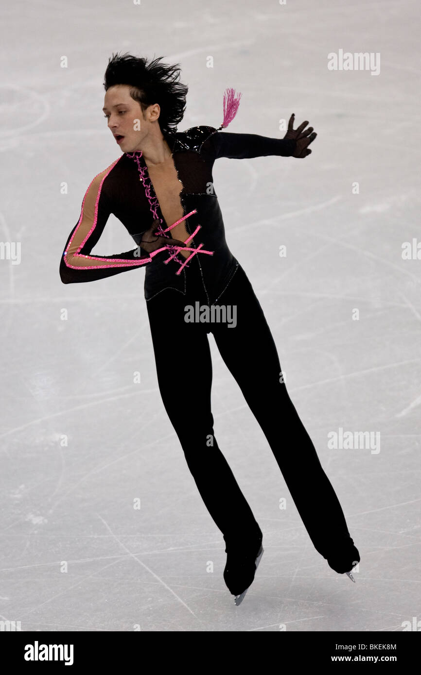 Johnny Weir (USA) competing in the Figure Skating Men's Short at the