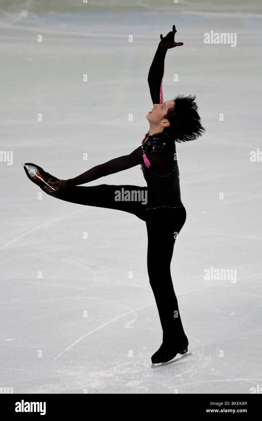 Johnny Weir (USA) competing in the Figure Skating Men's Short at the