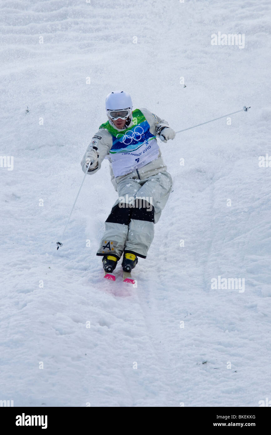 Dale Begg-Smith (AUS) silver medal winner competing in the Men's Moguls event at the 2010 Olympic Winter Games Stock Photo