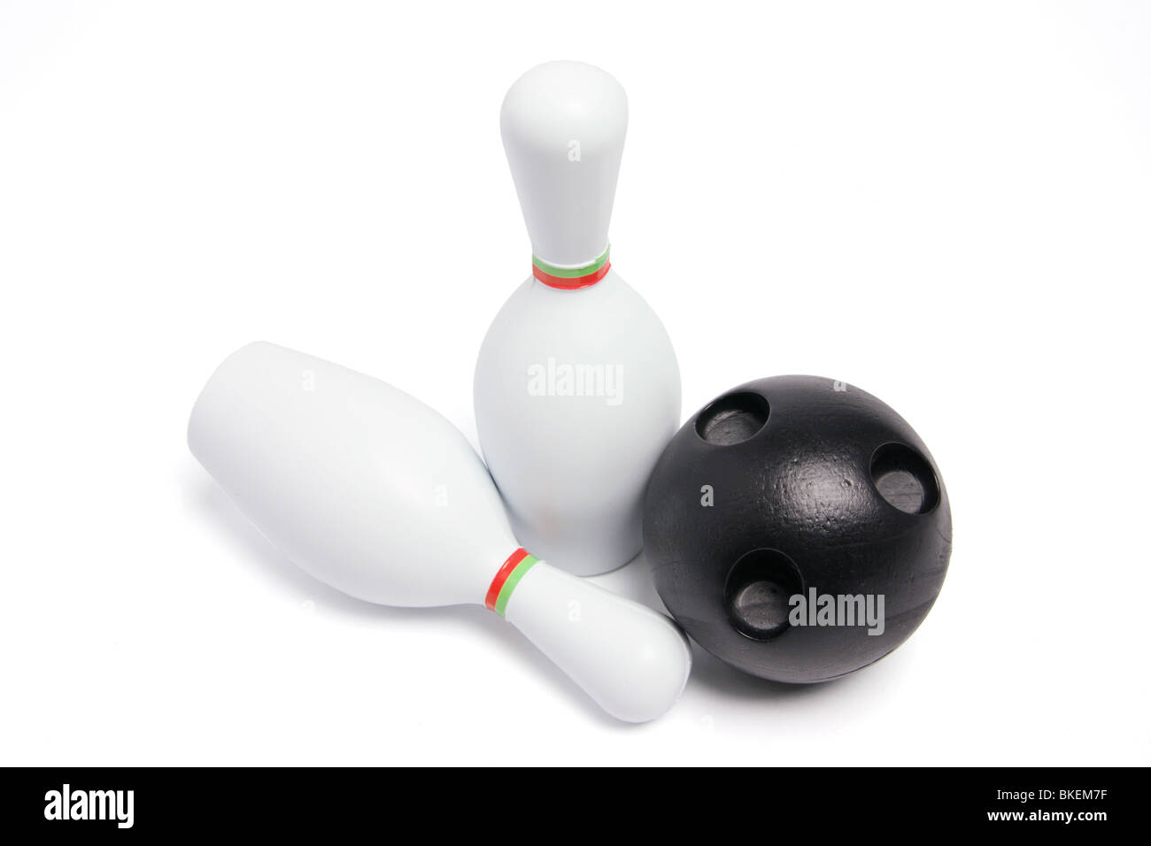 Miniature Bowling Ball and Pins Stock Photo Alamy