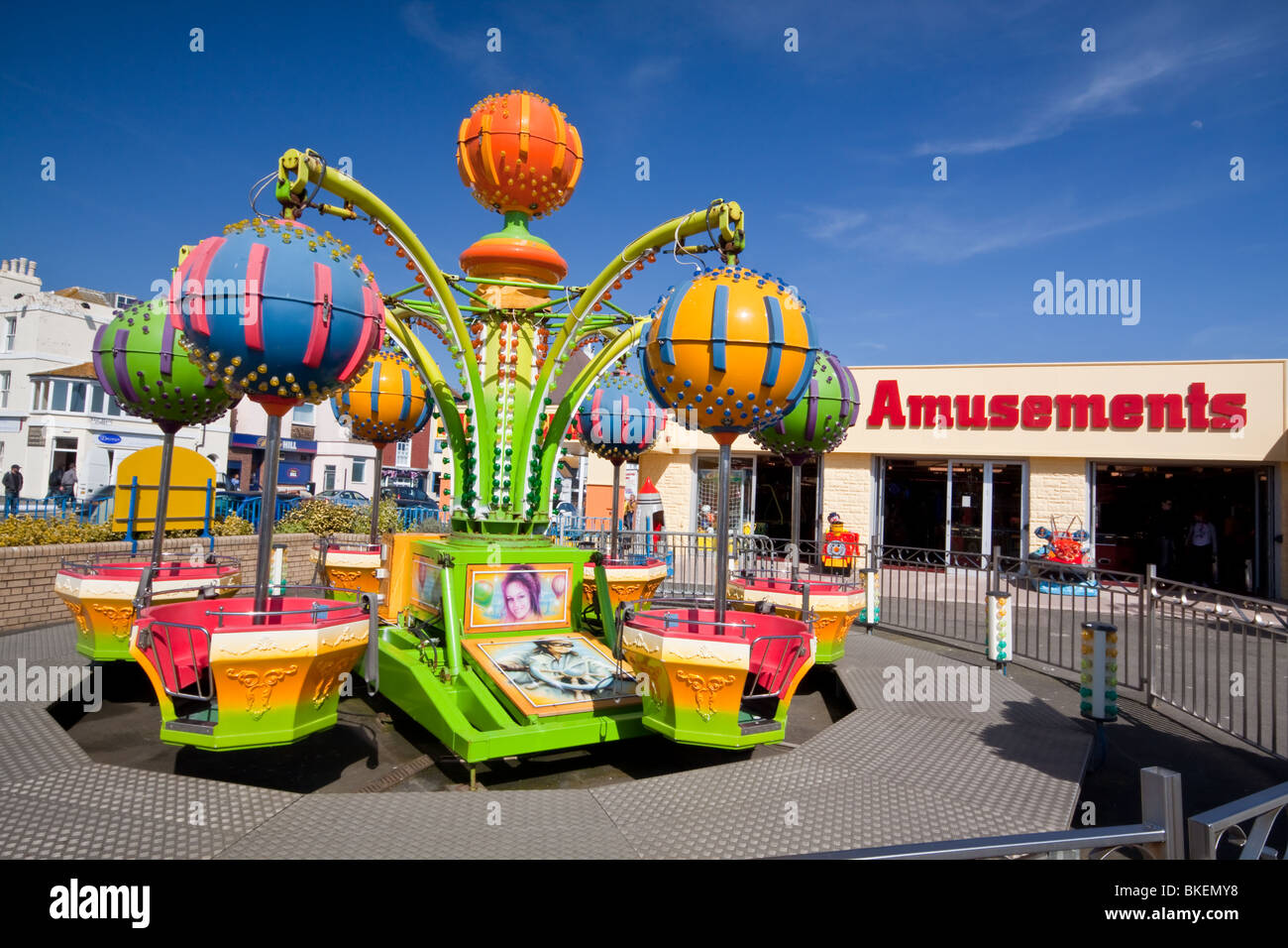 Funfair Rides at Hastings East Sussex Stock Photo