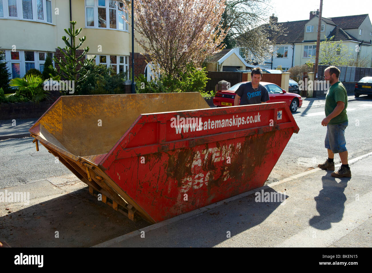 Skip hire hires stock photography and images Alamy