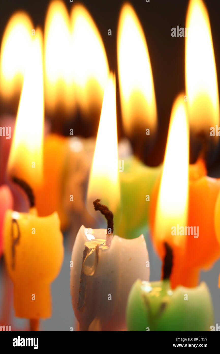 Birthday candles with print Happy Birthday. Decoration. Germany. Europe