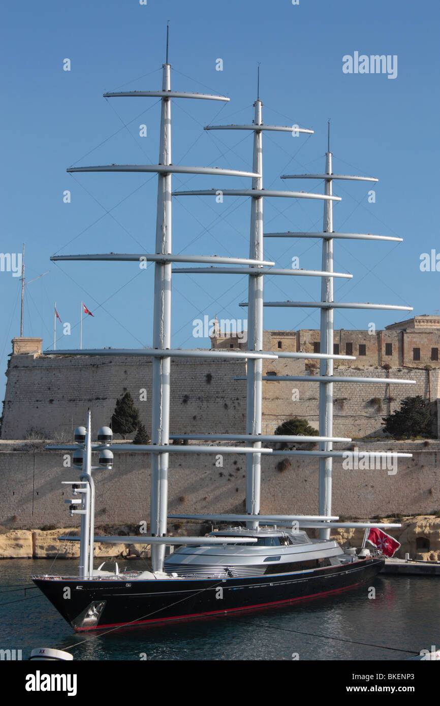 The Perini Navi superyacht Maltese Falcon Stock Photo