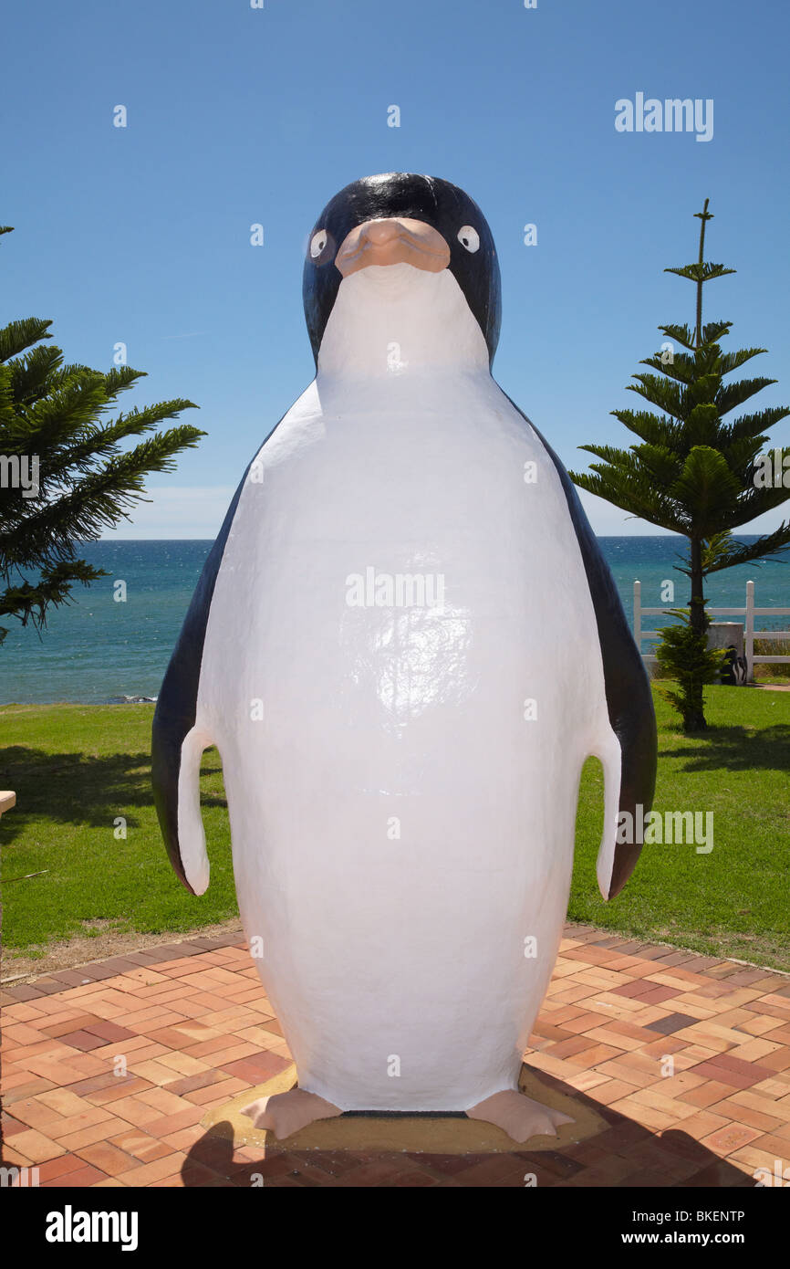 Giant Penguin Statue, Township of Penguin, Northern Tasmania, Australia Stock Photo