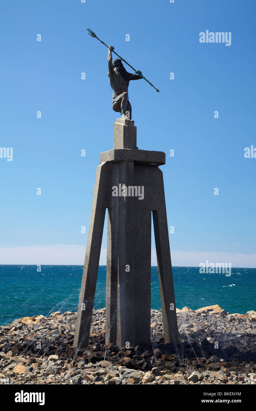 The Spirit of the Sea Sculpture, by Aden and Karena McLeod, and Bass Strait, Devonport, Northern Tasmania, Australia Stock Photo