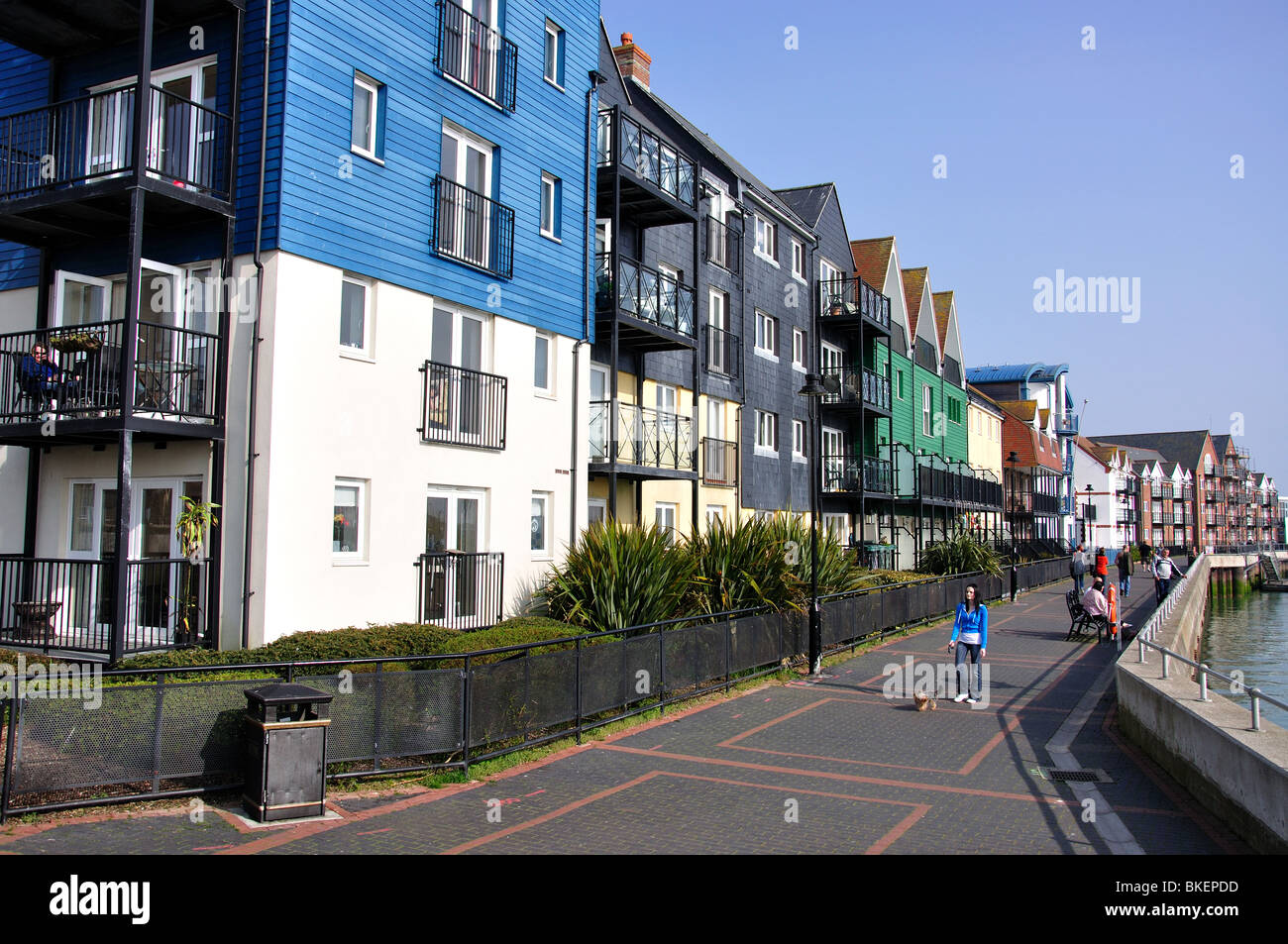 Modern seafront apartments, Littlehampton Harbour, Littlehampton, West