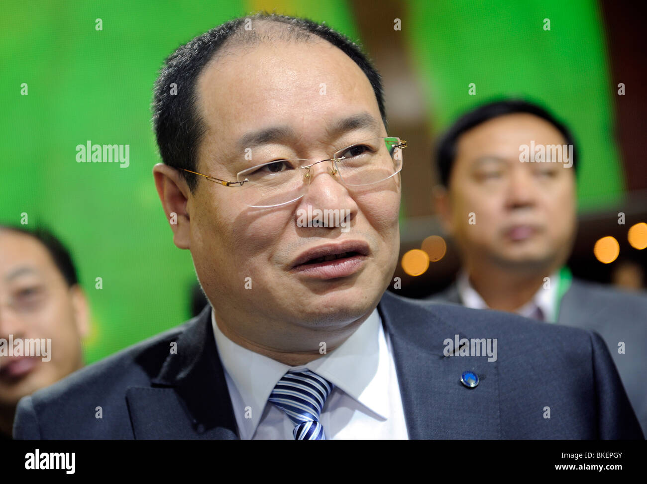 Yang Jiang, president of Zhejiang Geely, at Beijing Auto Show 2010