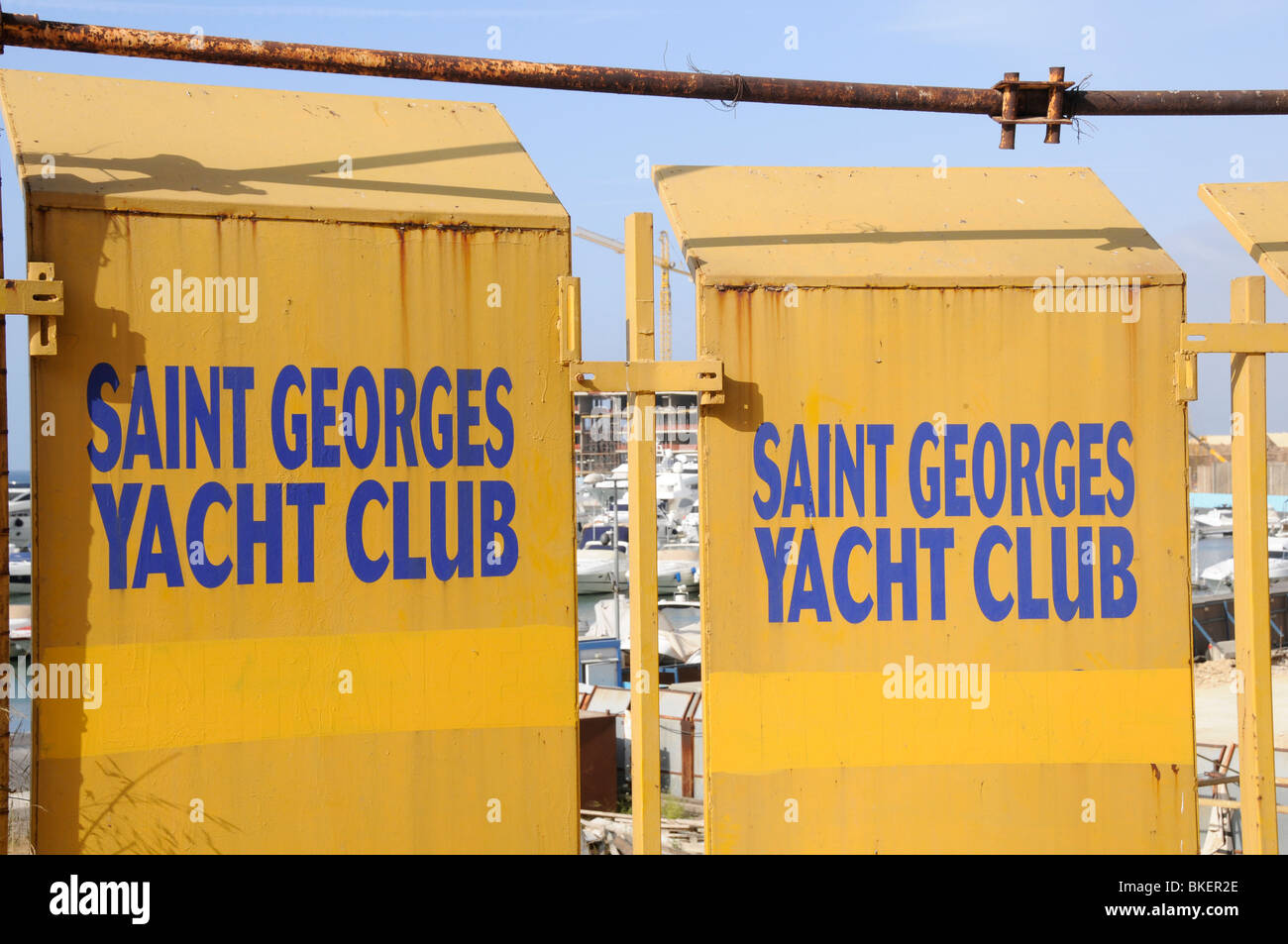 THE ST. GEORGES YATCH CLUB AT BEIRUT HARBOUR, LEBANON Stock Photo