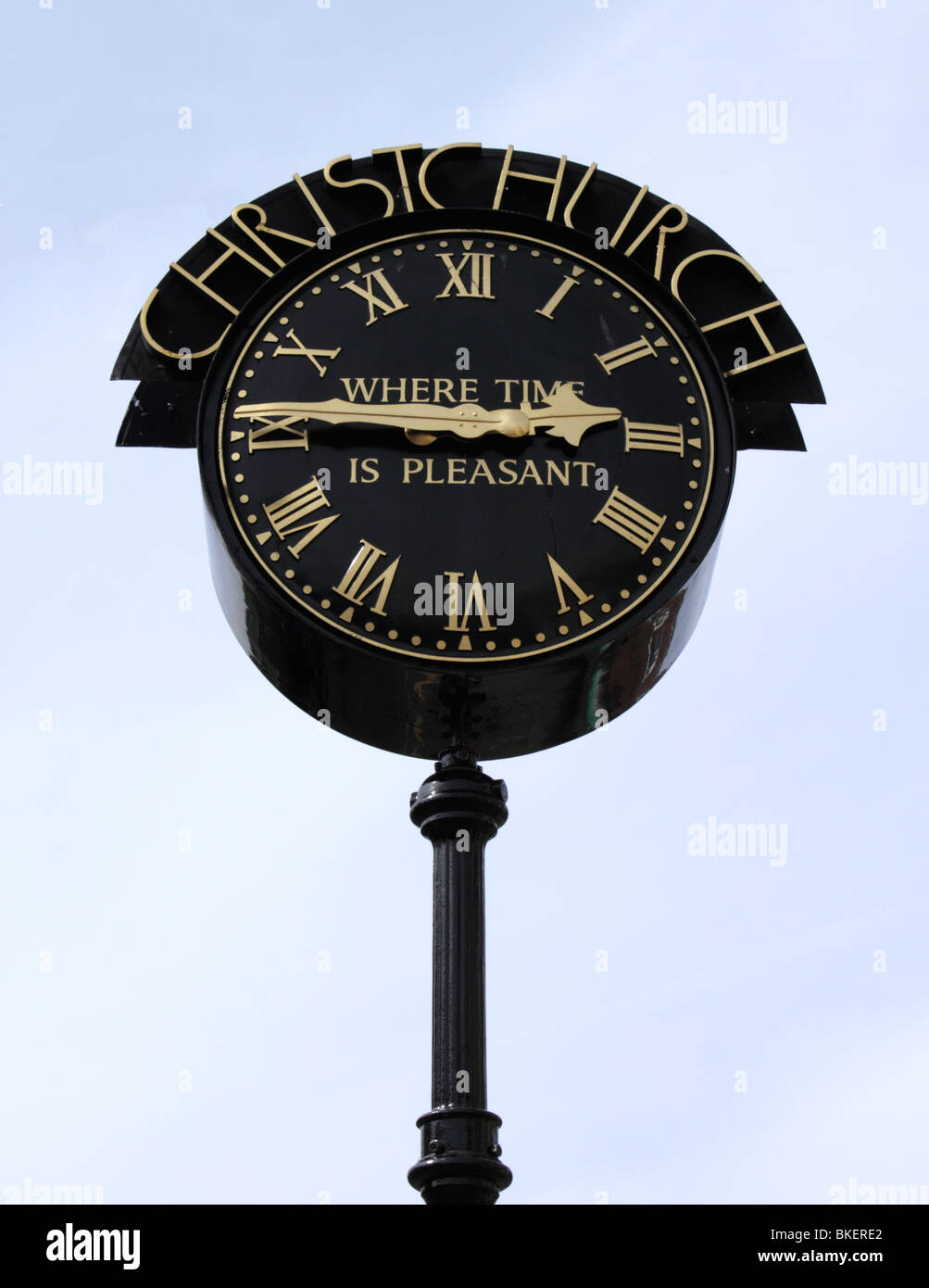 Town Clock High Street Christchurch Dorset Stock Photo Alamy