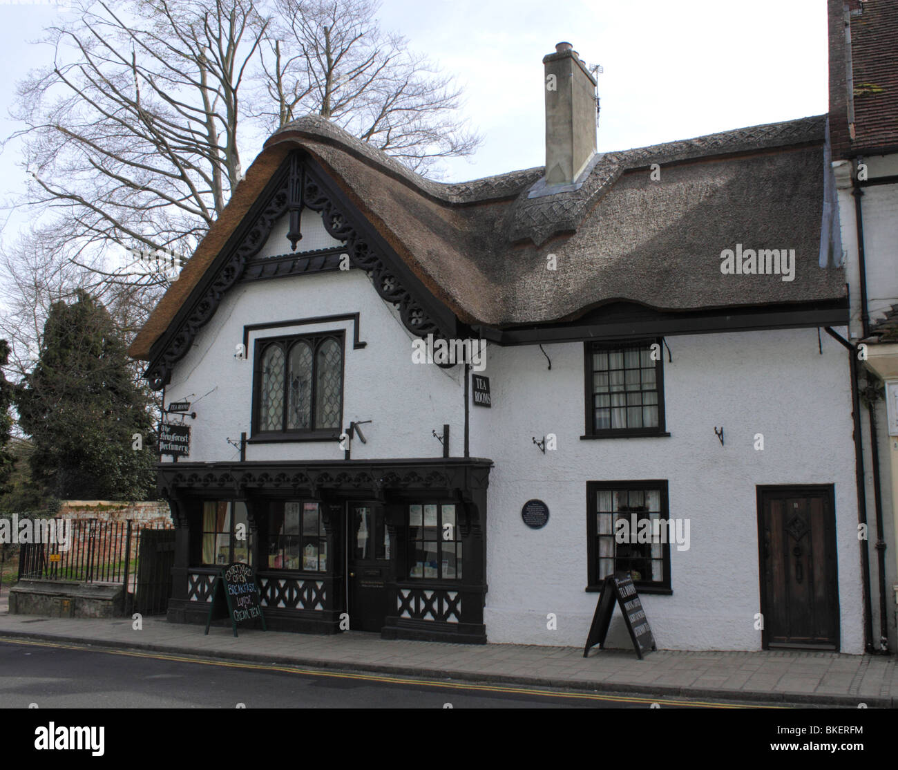 New Forest Perfumery and Tea Rooms Christchurch Dorset Stock Photo Alamy