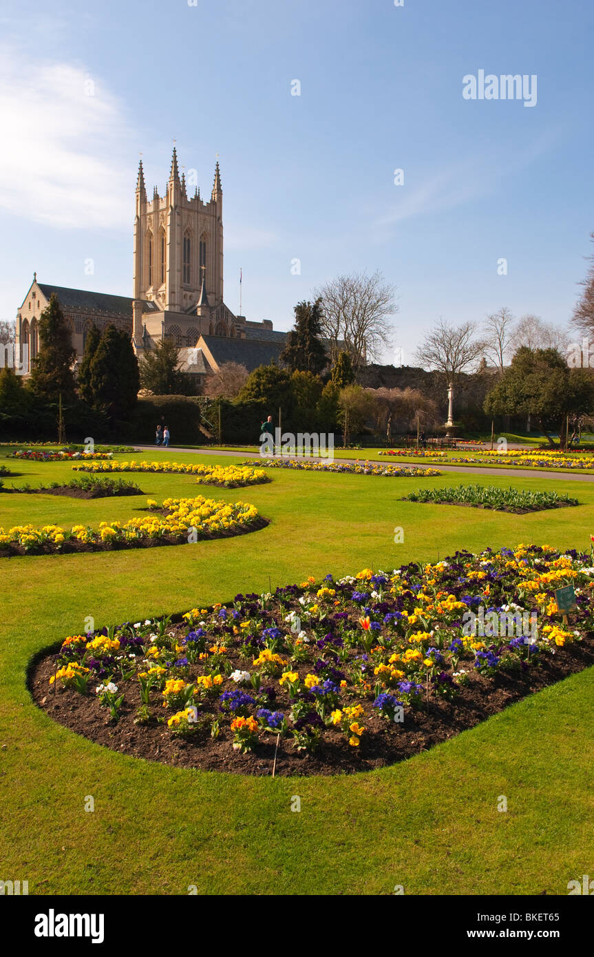 The Abbey Gardens in Bury Saint Edmunds , Suffolk , England , Great Britain , UK Stock Photo