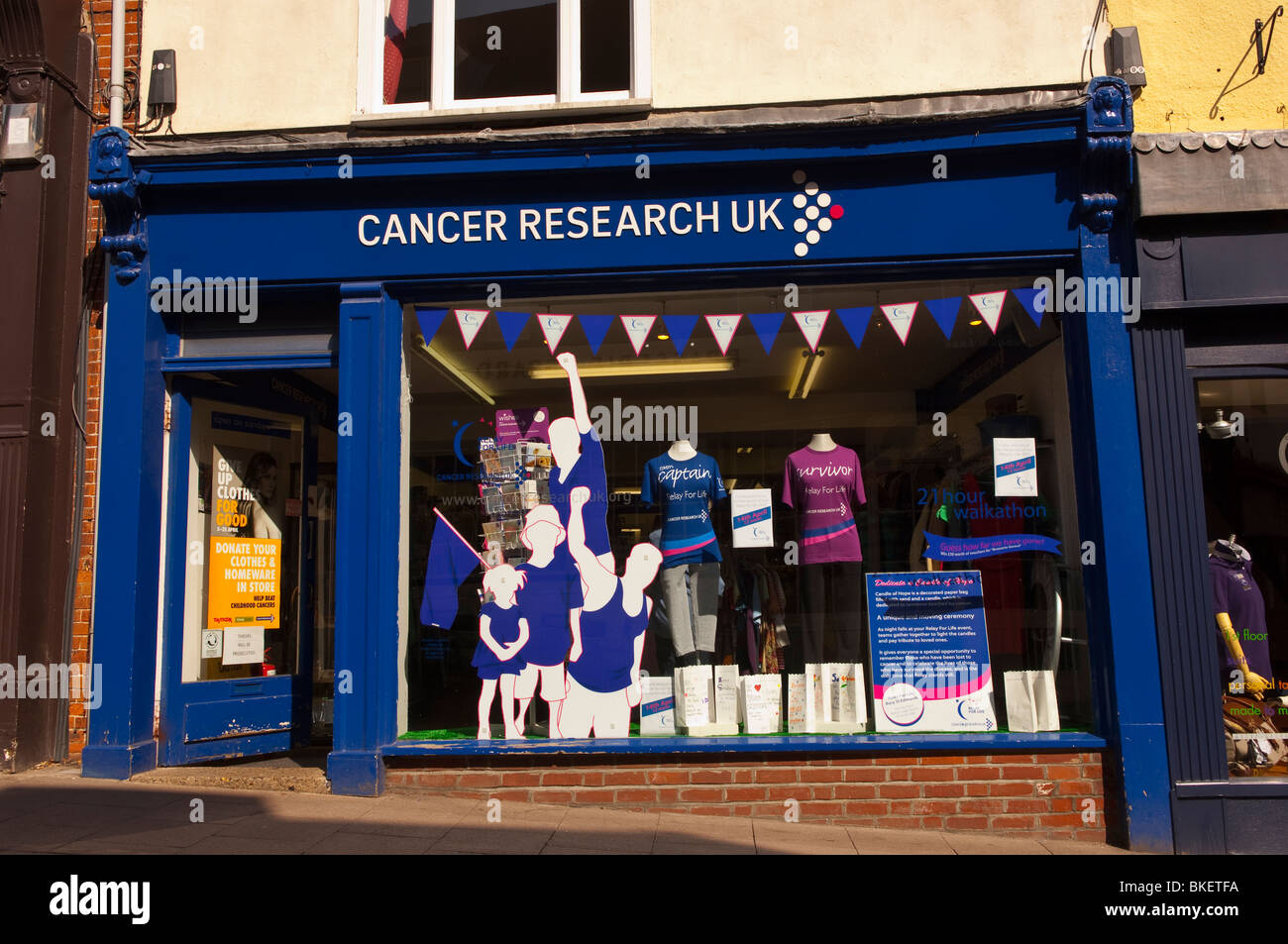 The cancer research Uk shop store in Bury Saint Edmunds , Suffolk , England , Great Britain , UK Stock Photo