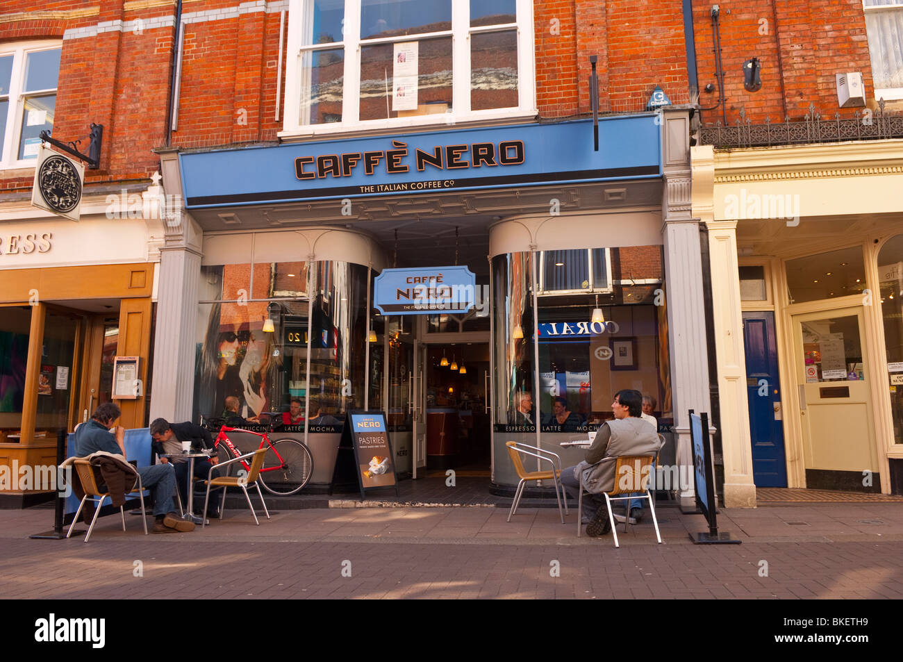 The caffe nero coffee shop cafe in Bury Saint Edmunds , Suffolk , England , Great Britain , UK Stock Photo