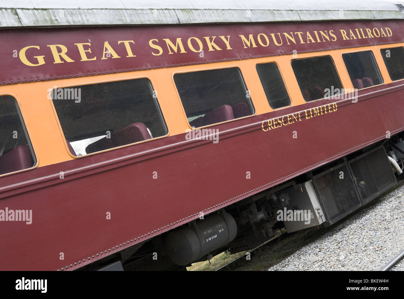 The Great Smoky Mountains Railroad, based in Bryson City, North