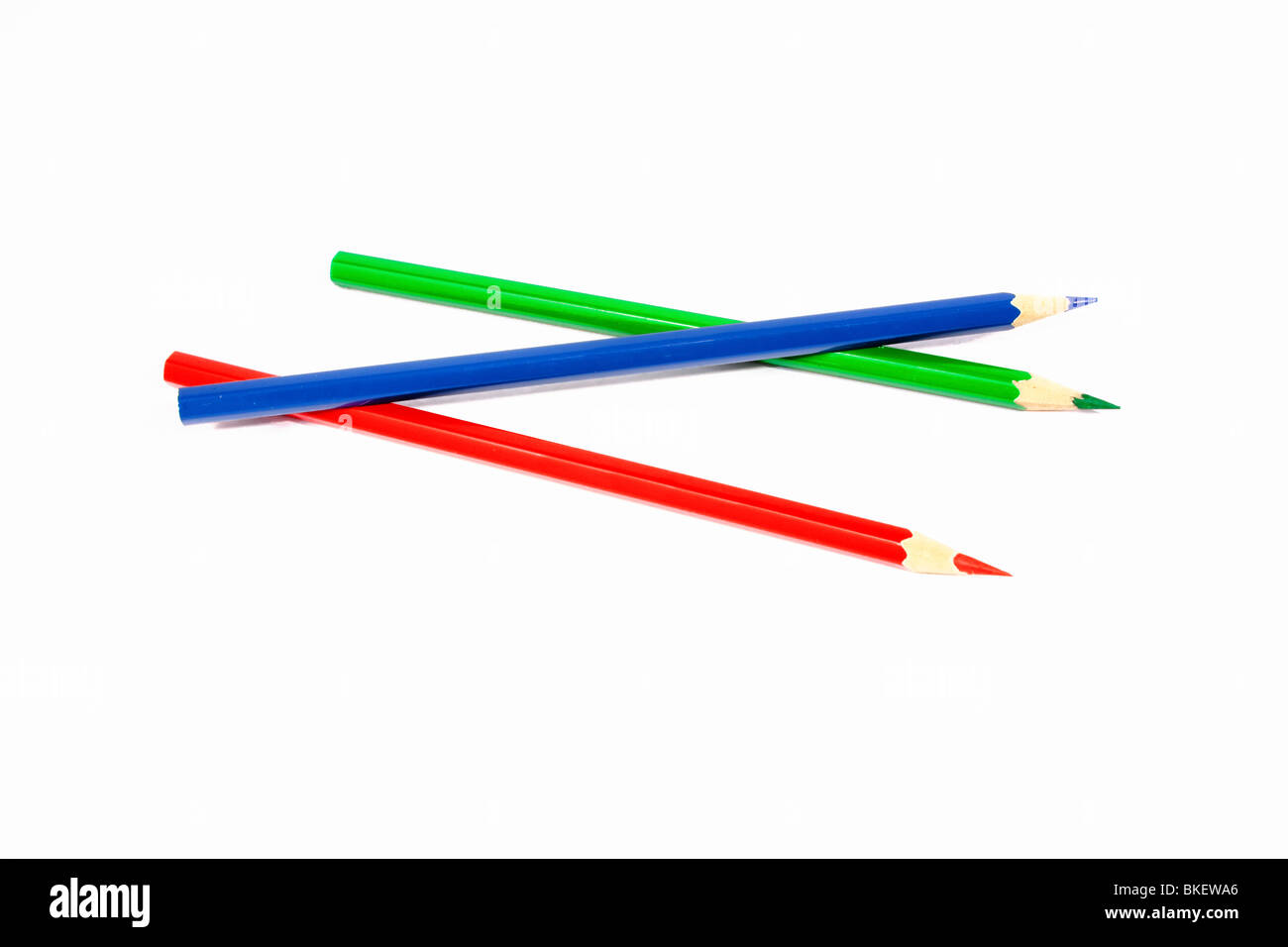 color pencils representing RGB color space Stock Photo