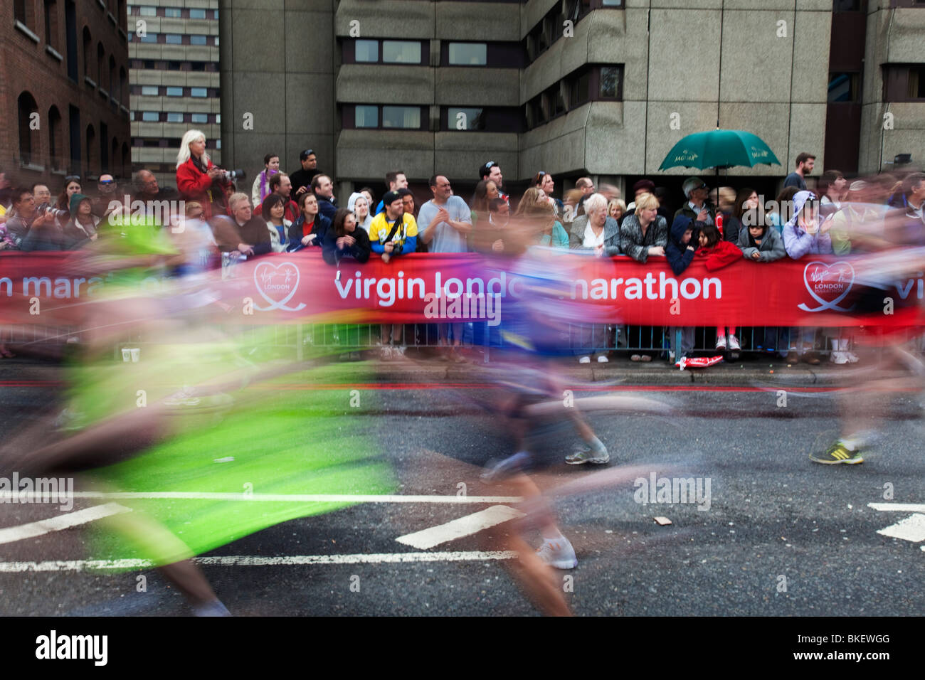 Runners in the 2010 Virgin London Marathon. Stock Photo