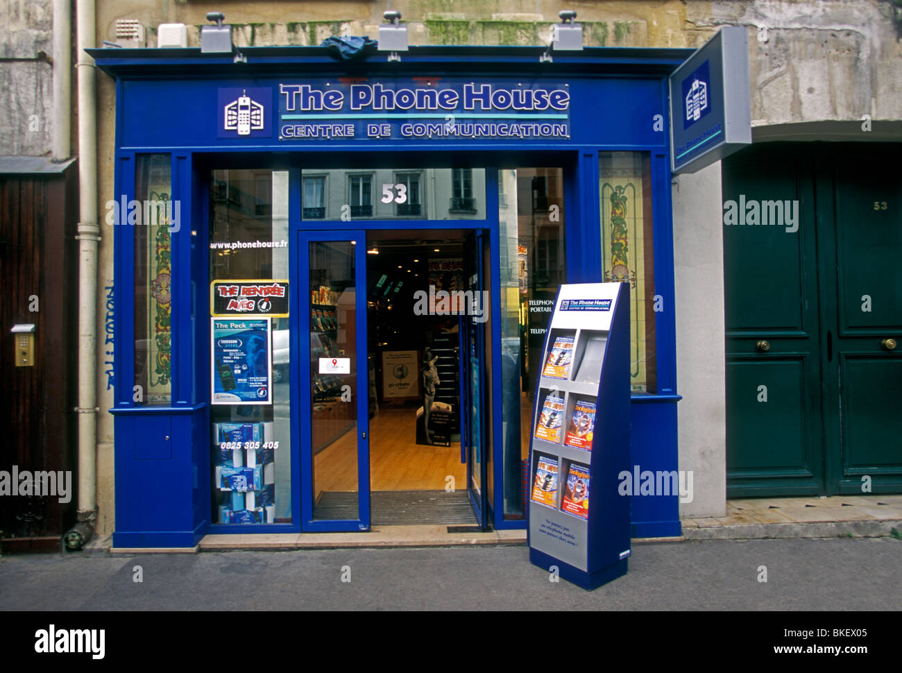 Sign storefront The Phone House telephone store Paris