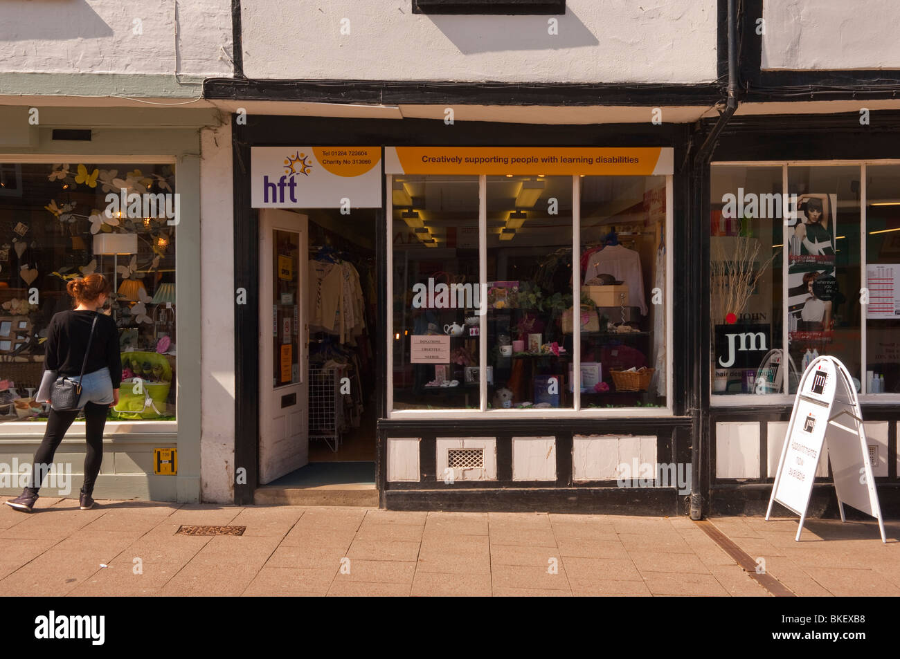 The hft charity shop store in Bury Saint Edmunds , Suffolk , England