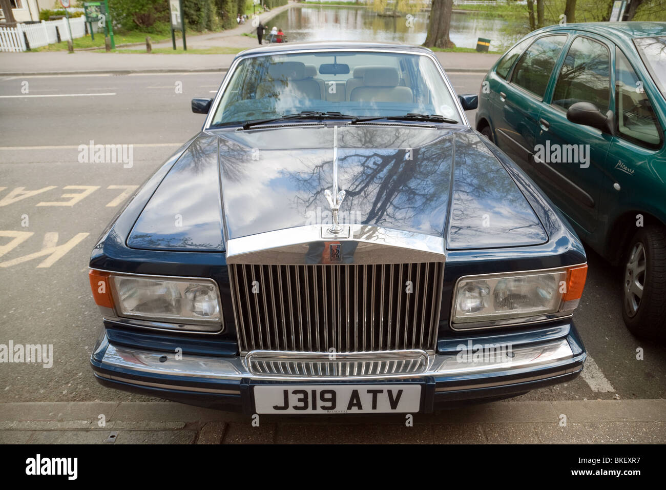 Front of a modern Rolls Royce car Stock Photo
