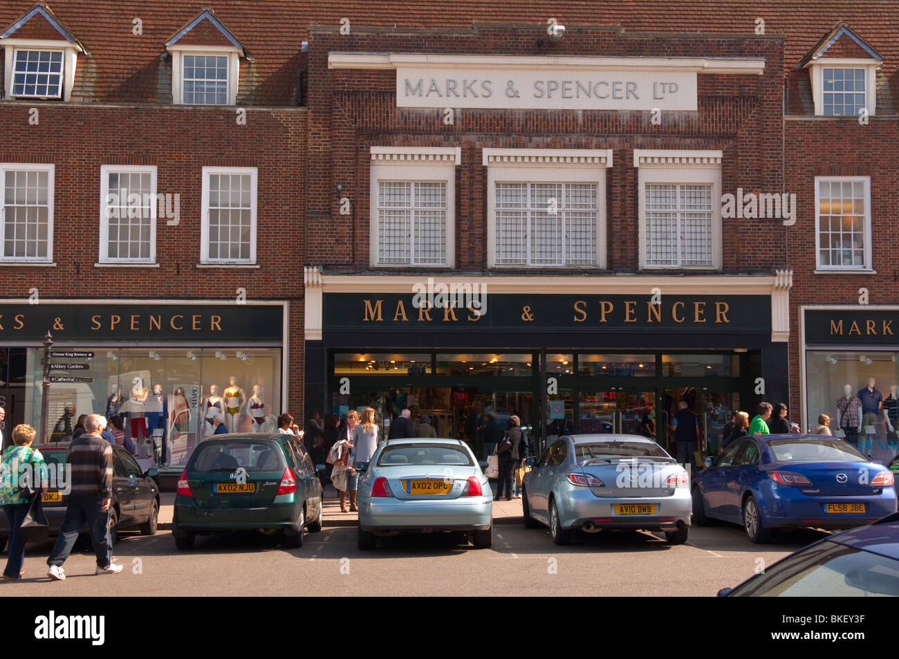 The Marks & Spencer shope store in Bury Saint Edmunds , Suffolk , England , Great Britain , UK Stock Photo