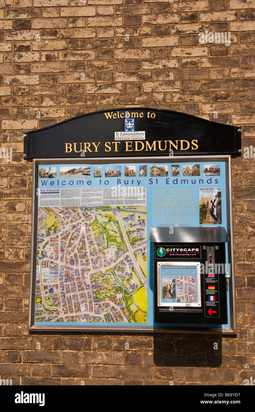 Town centre maps and guides for sale in Bury Saint Edmunds , Suffolk , England , Great Britain