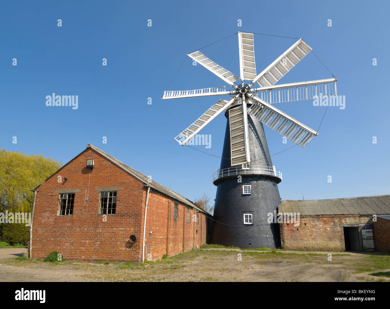 Heckington working Windmill 8 Sails Lincolnshire UK Stock Photo