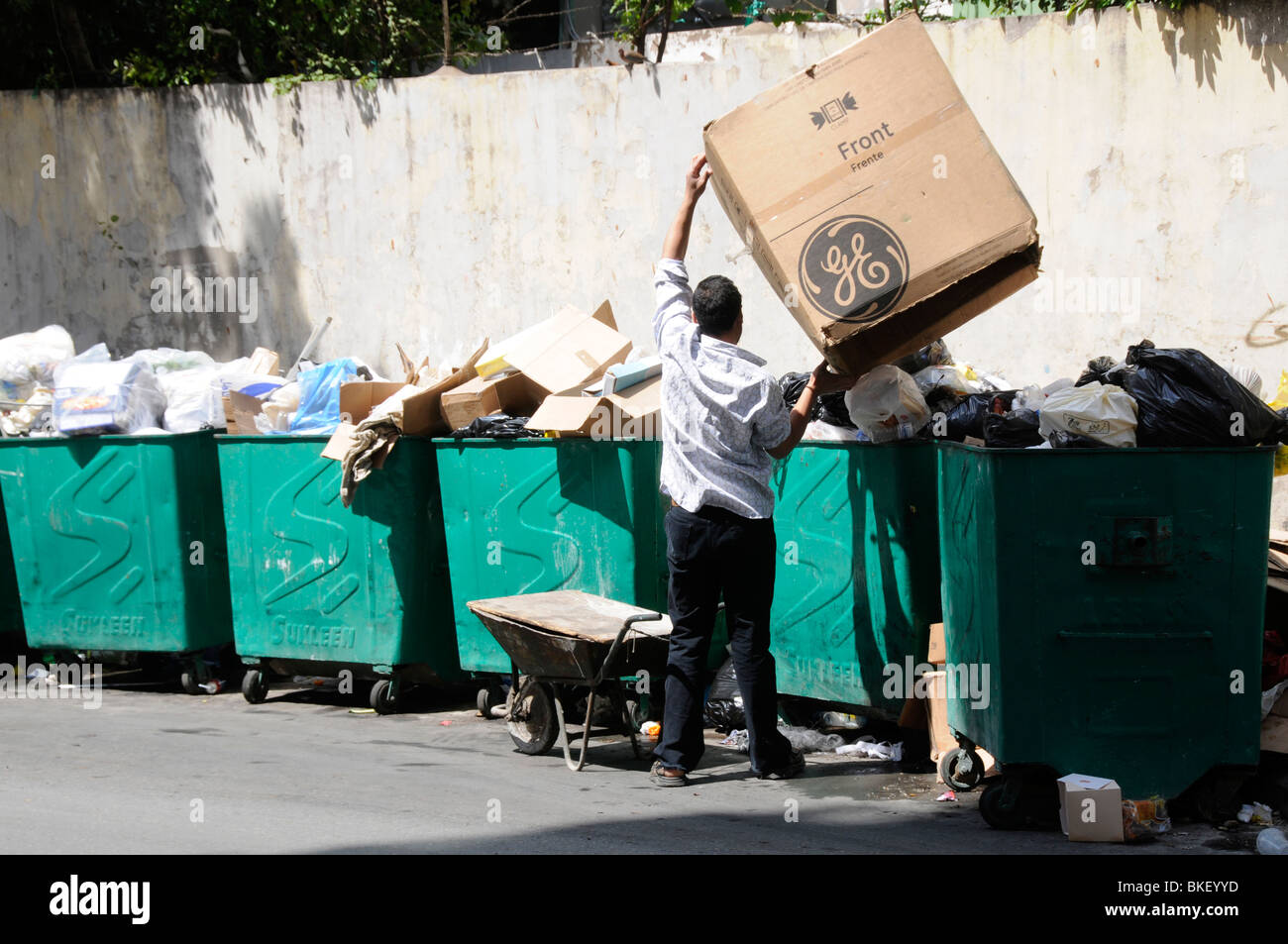 RECYCLING CARDBOARD BOXES IN BEIRUT LEBANON Stock Photo Alamy