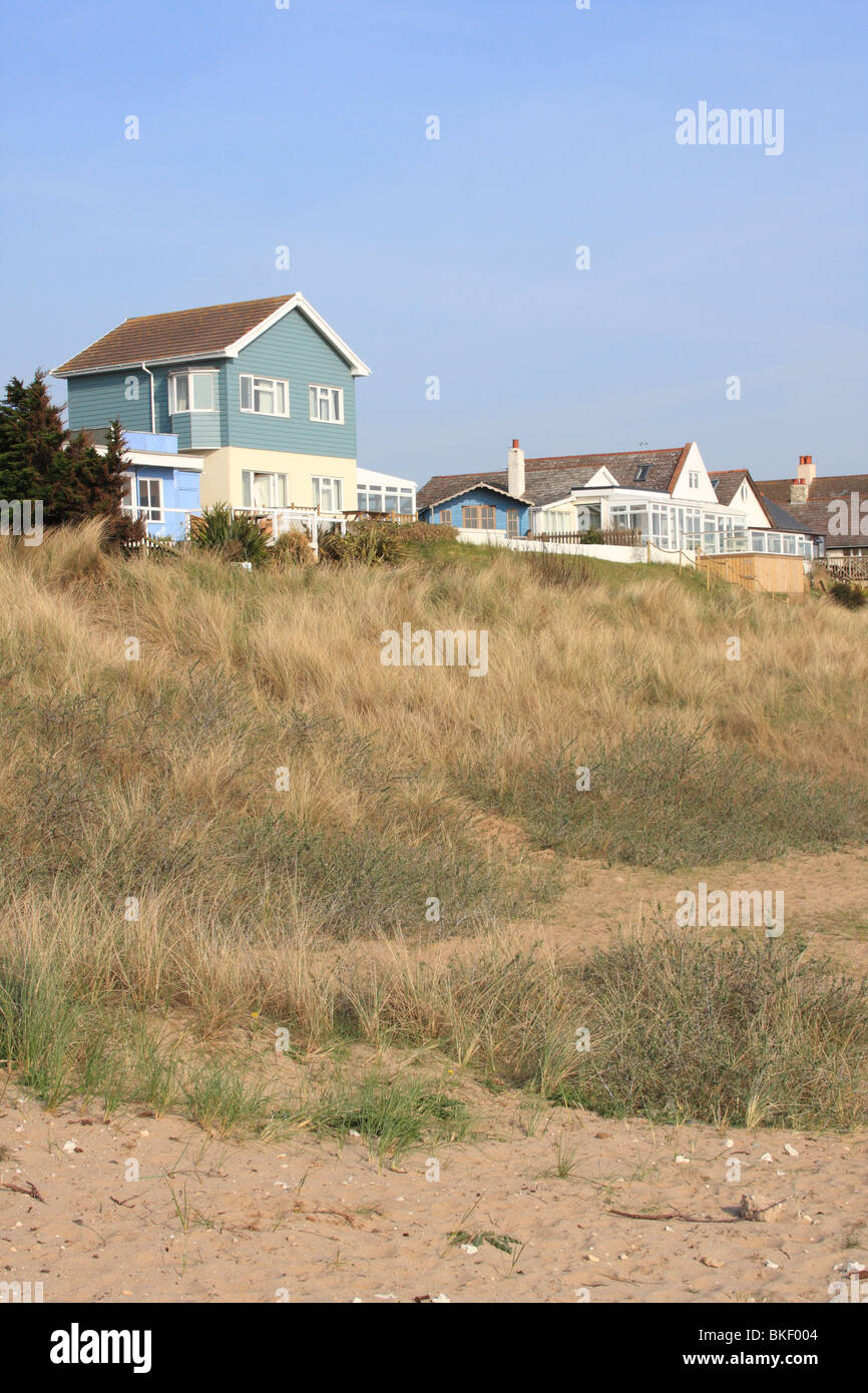 Holiday homes overlooking the beach at Anderby Creek, Lincolnshire