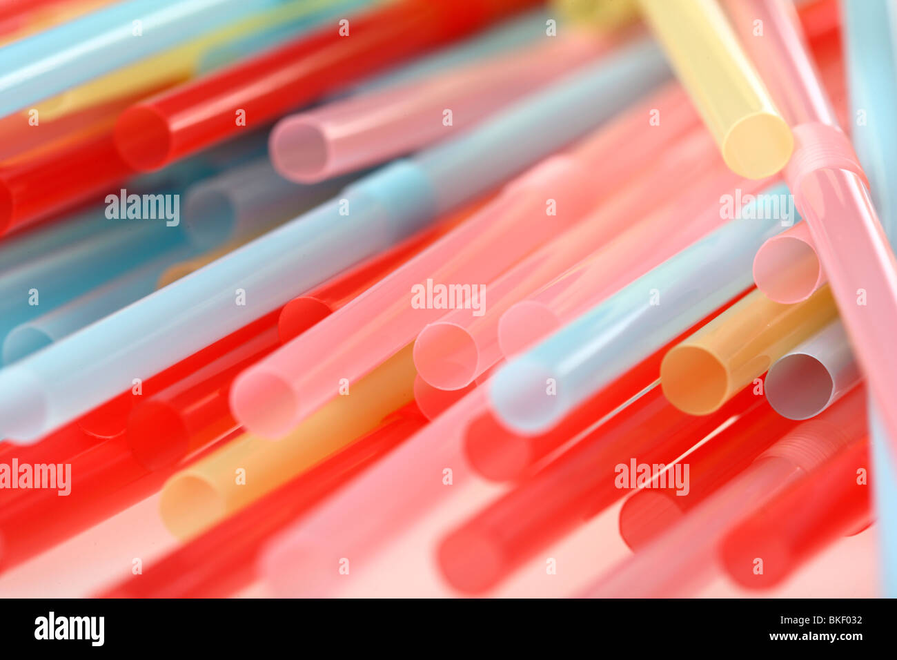 Drinking straws, plastic, flexible, different colors Stock Photo Alamy
