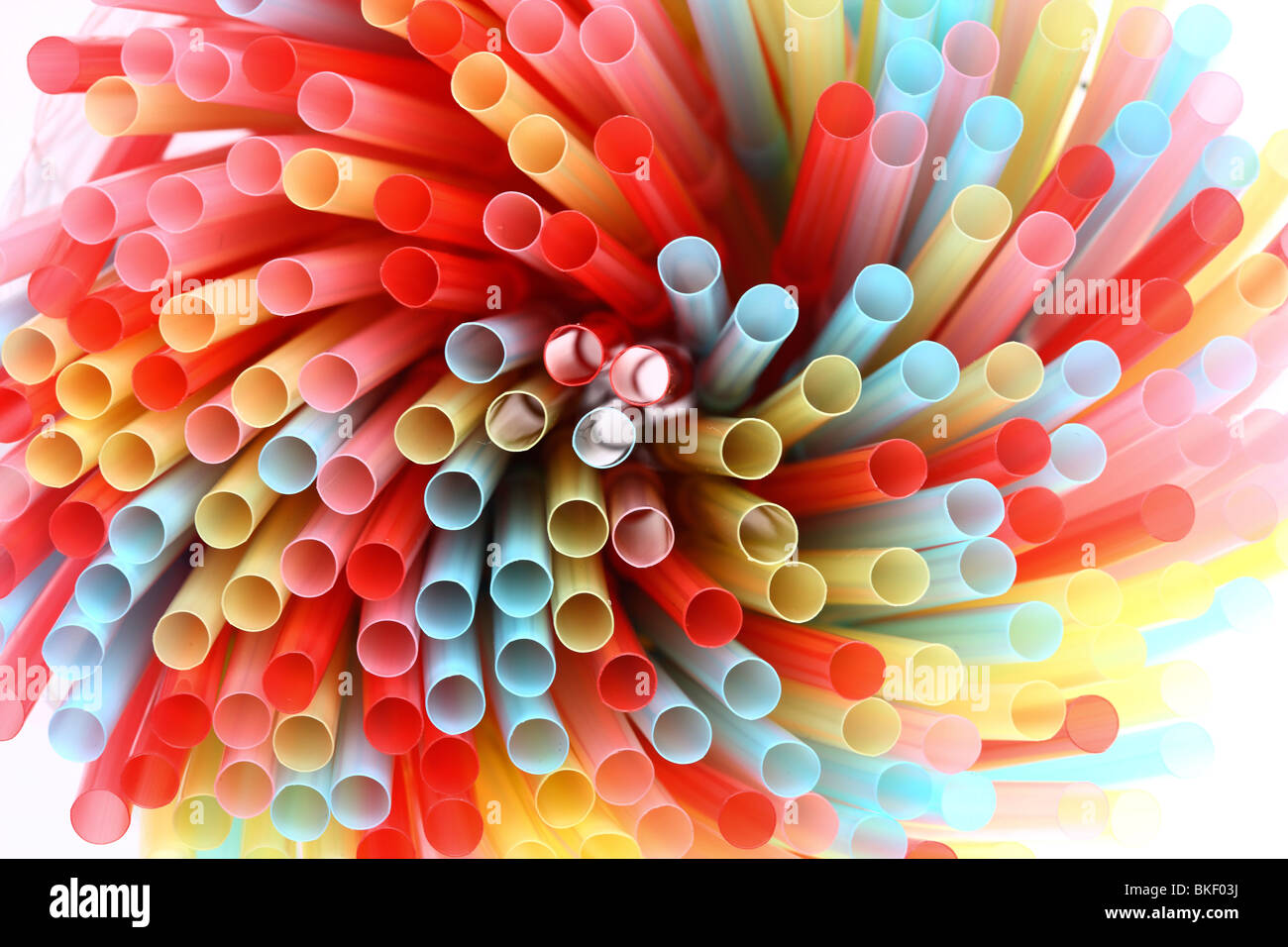 Drinking straws, plastic, flexible, different colors Stock Photo Alamy