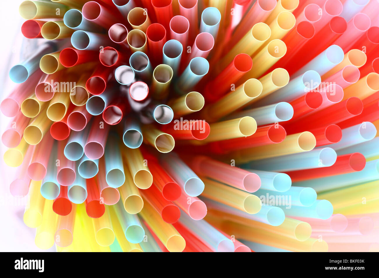 Drinking straws, plastic, flexible, different colors Stock Photo Alamy