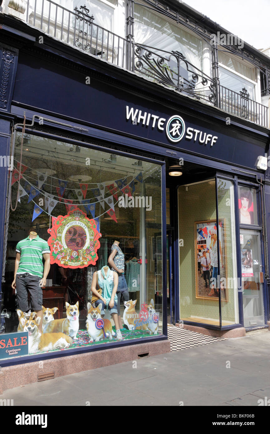 facade of the white stuff shop on the promenade cheltenham uk Stock Photo