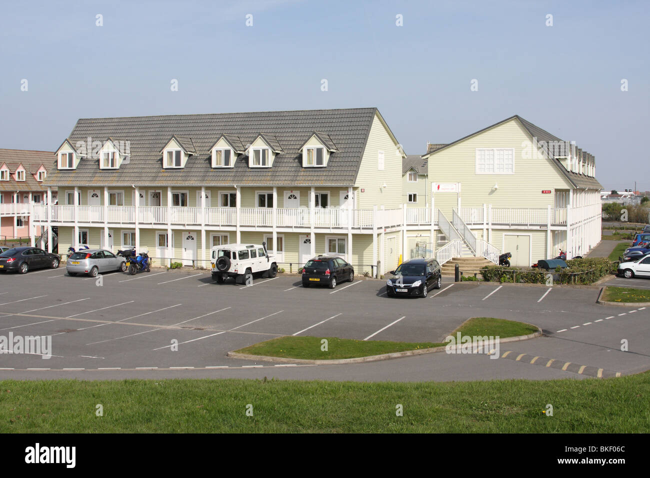 Modern holiday accommodation at Butlins, Skegness, Lincolnshire, England, U.K. Stock Photo