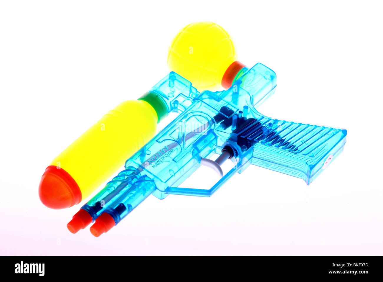 Water gun, water pistol, toy, transparent Stock Photo - Alamy