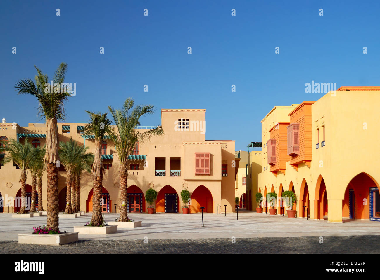 city square in El-Gouna, Egypt Stock Photo