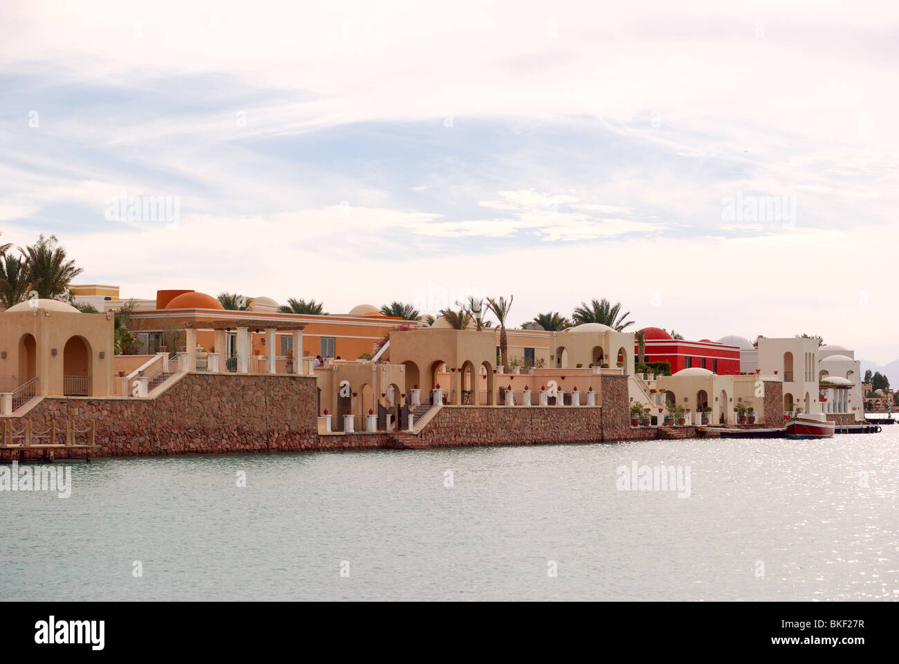 Canal in El-Gouna, Egypt Stock Photo