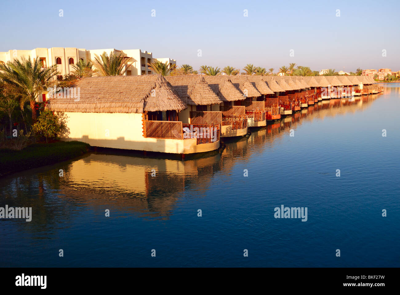 resort bungalows in El-Gouna Egypt Stock Photo
