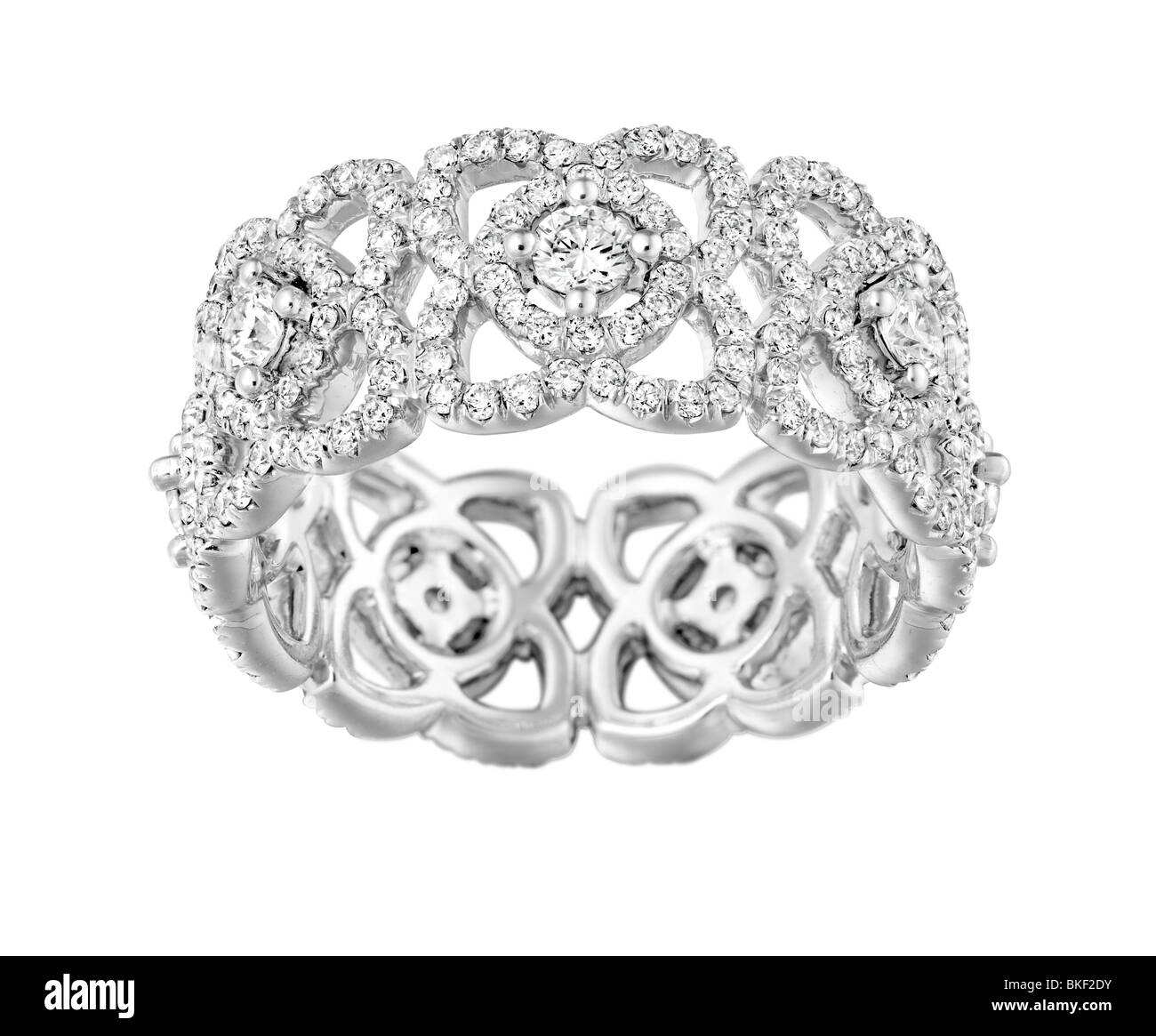 ornate ring flower inspired design Stock Photo