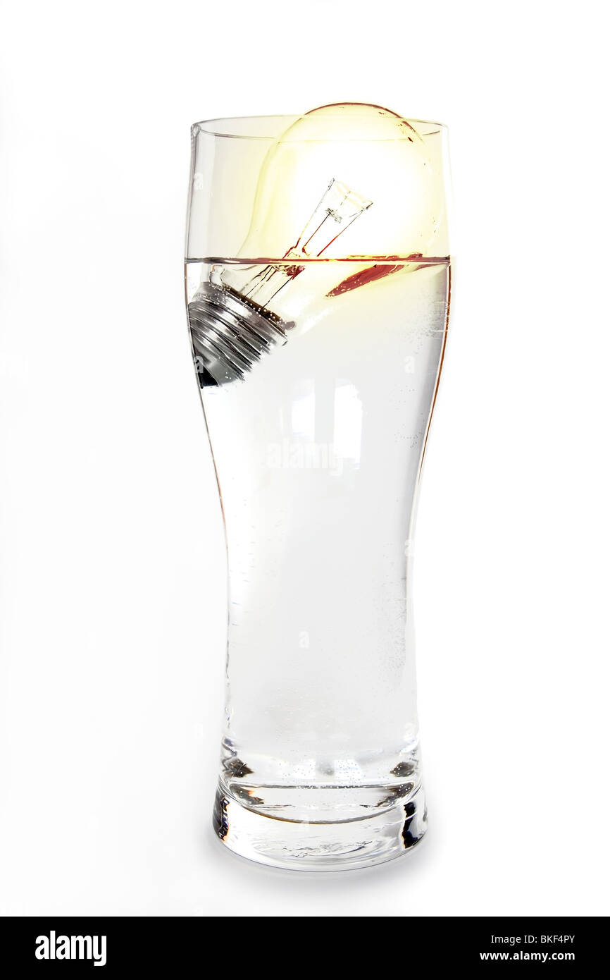 lightbulb in glass Stock Photo Alamy