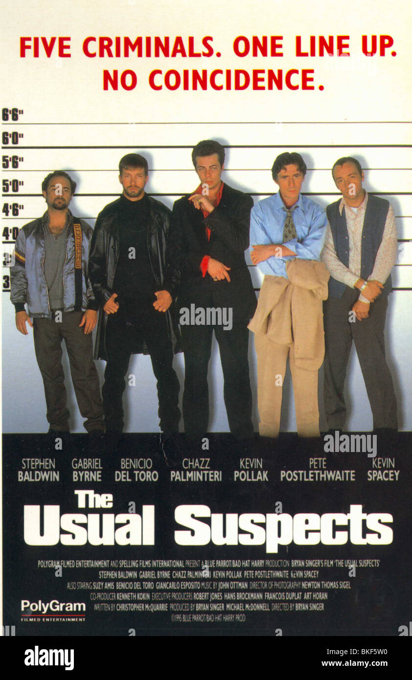 Usual Suspects Bryan Singer Movie Poster Vintage Retro 