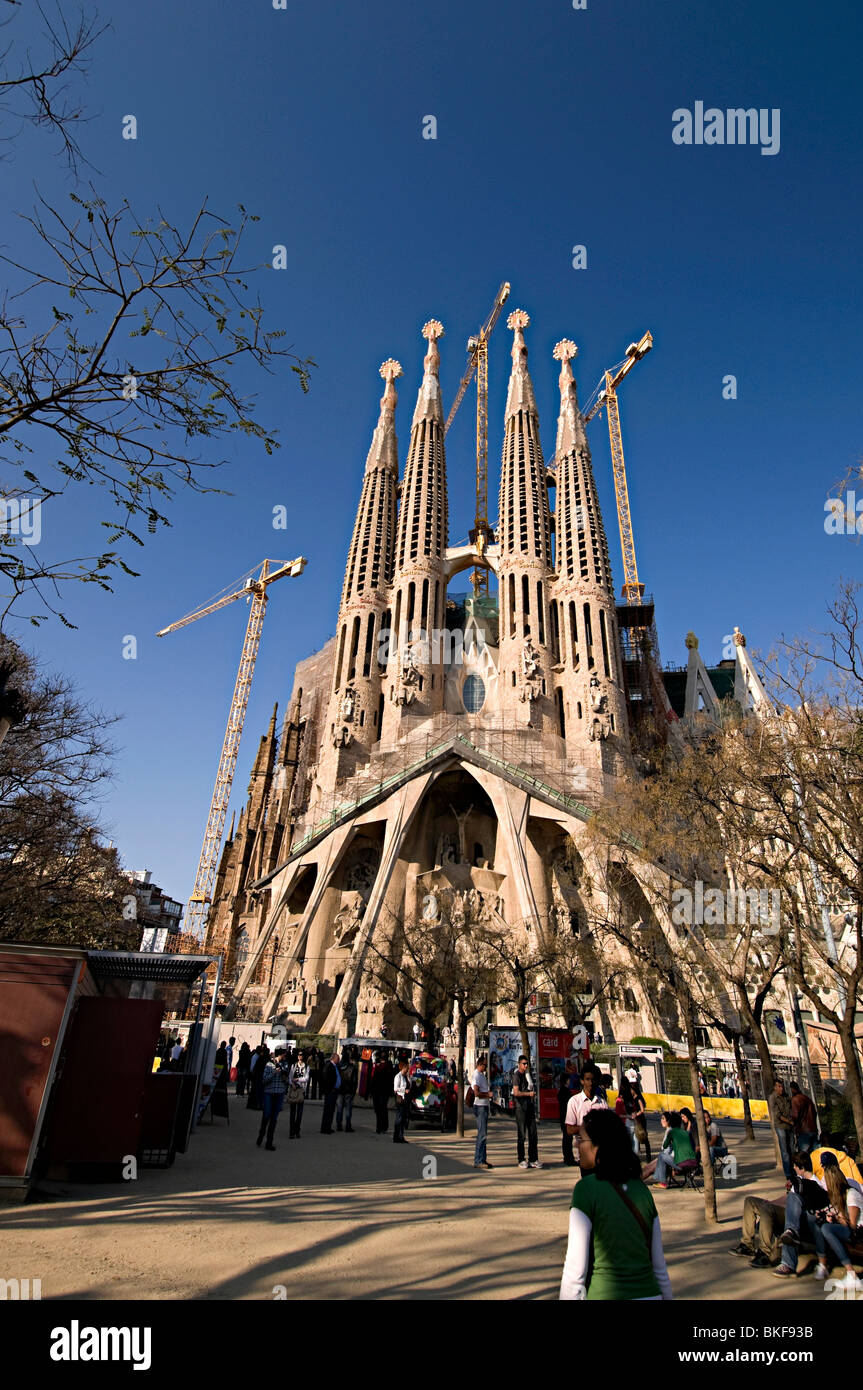 sagrada familia gaudi barcelona church which is still incomplete Stock ...
