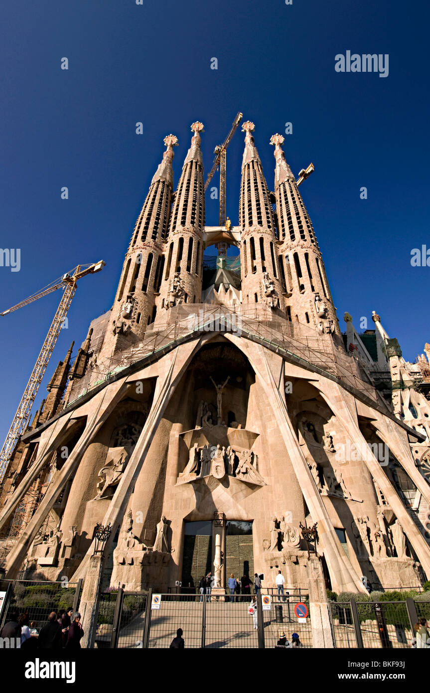 sagrada familia gaudi barcelona church which is still incomplete Stock ...