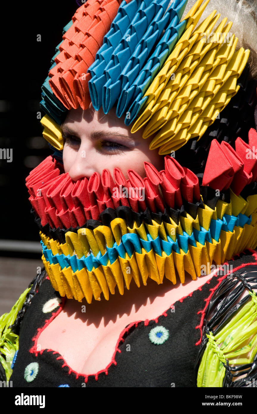 Alternative fashion week Spitafields. Textile students from Chelsea College of Art Stock Photo