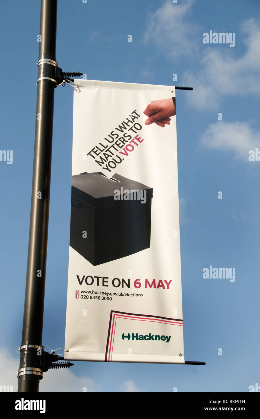 London Hackney General election 2010 Posters urging people to vote ...